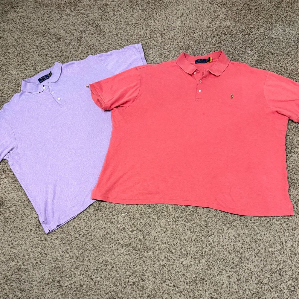 Ralph Lauren Pink and Lavender Polo Shirts